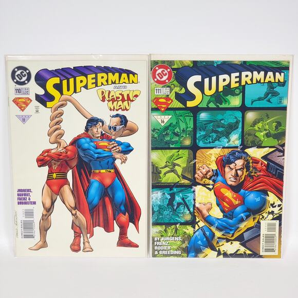 2 Book Lot‎ Superman Vol 2 Jurgens Ordway Frenz 110-111 | VG+ B&B DC Comics - Picture 1 of 1